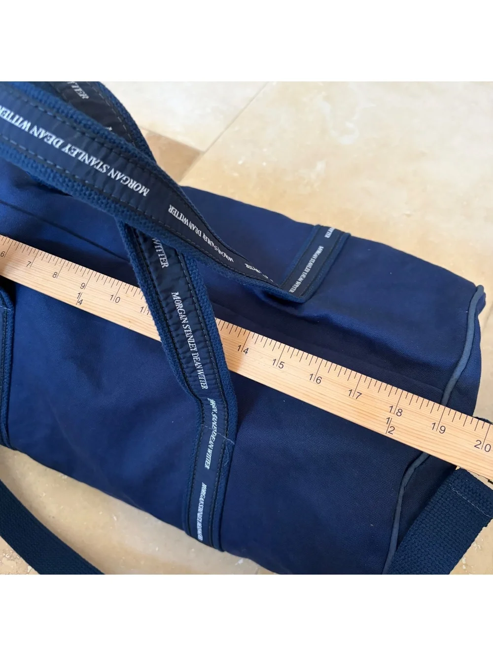 Morgan Stanley Dean Witter Scarborough Tweed Canvas Banker Bag Duffle Weekender